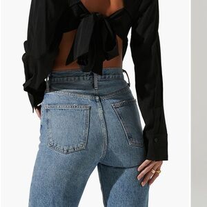 Astr Blue Blouse Top